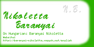 nikoletta baranyai business card